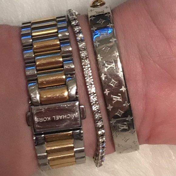 Michael Kors Ladies Stainless Steel | Gold Plated Watch Box | Extra Links EUC - Picture 4 of 9